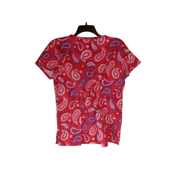 Lot Of 2 Mixed Brands Women's V Neck Multicolor,  Pink Scrub Tops Size L - Picture 4 of 16